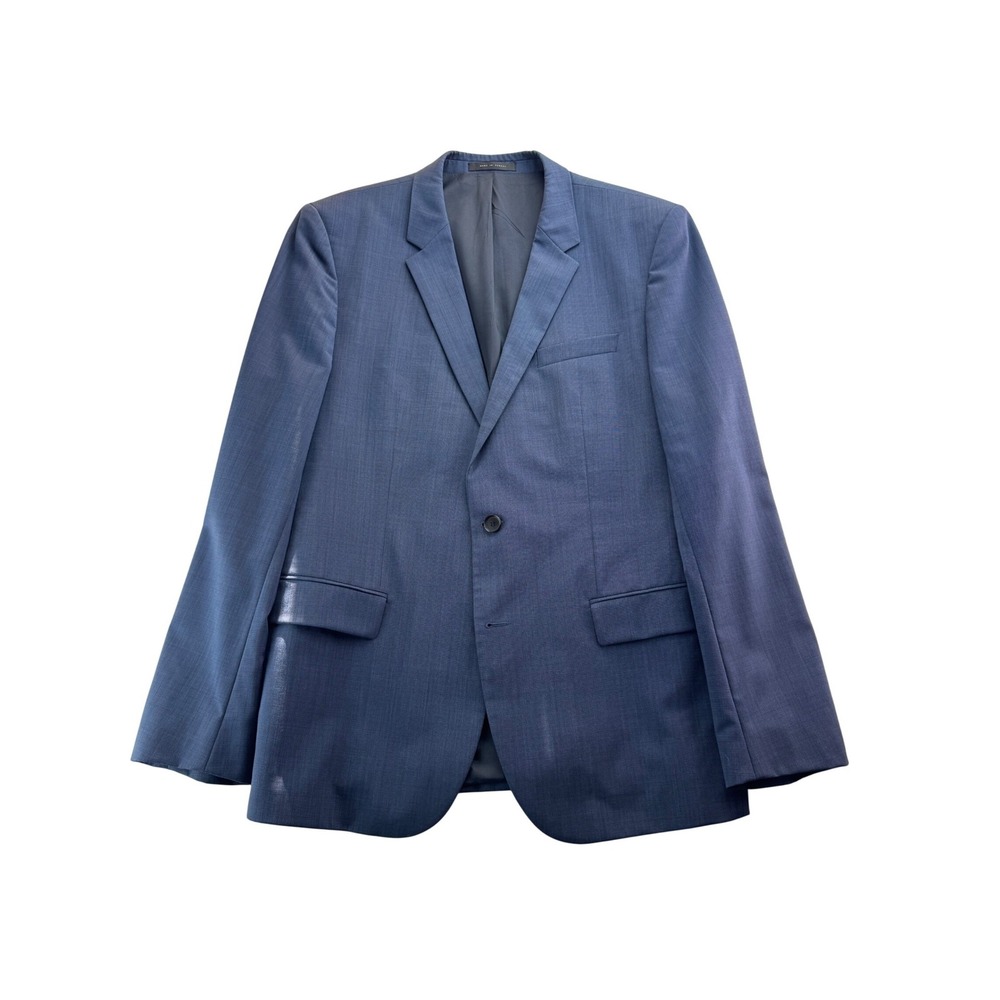 HUGO‎ BOSS Mens Blue Wool Blend Sport Coat Blazer Jacket Size 44R Two Button